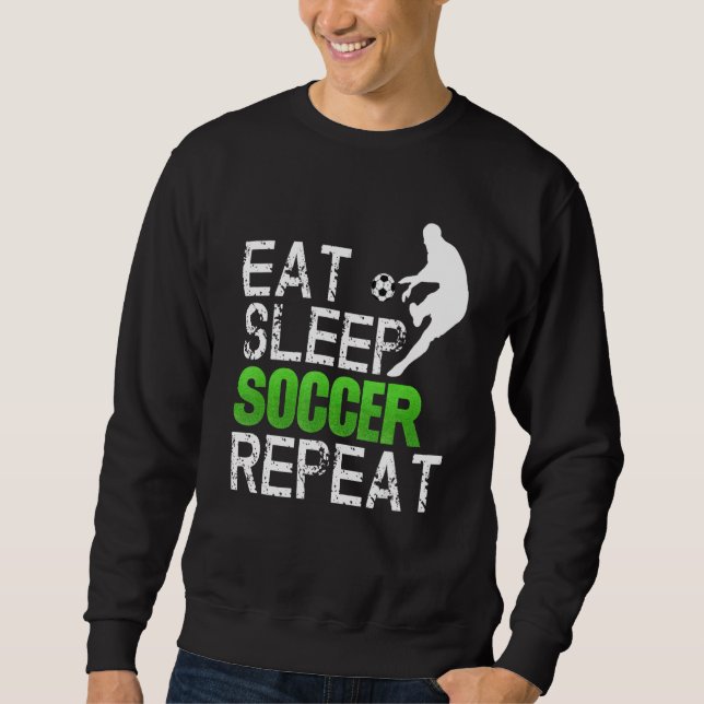 Sudadera Comer Sleep Soccer Repetir idea (Anverso)