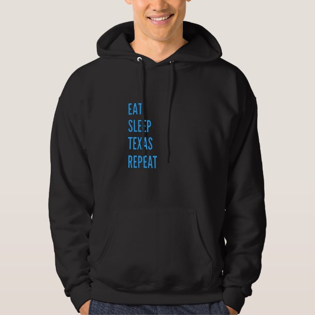 Sudadera Comer Sleep Texan Repetir Funny Texas Appartal 1 (Anverso)
