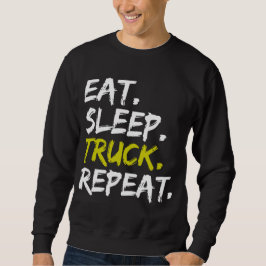 Sudadera Comer Sleep Truck Repeat Trucker Driver Funny
