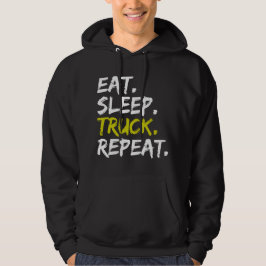 Sudadera Comer Sleep Truck Repeat Trucker Driver Funny