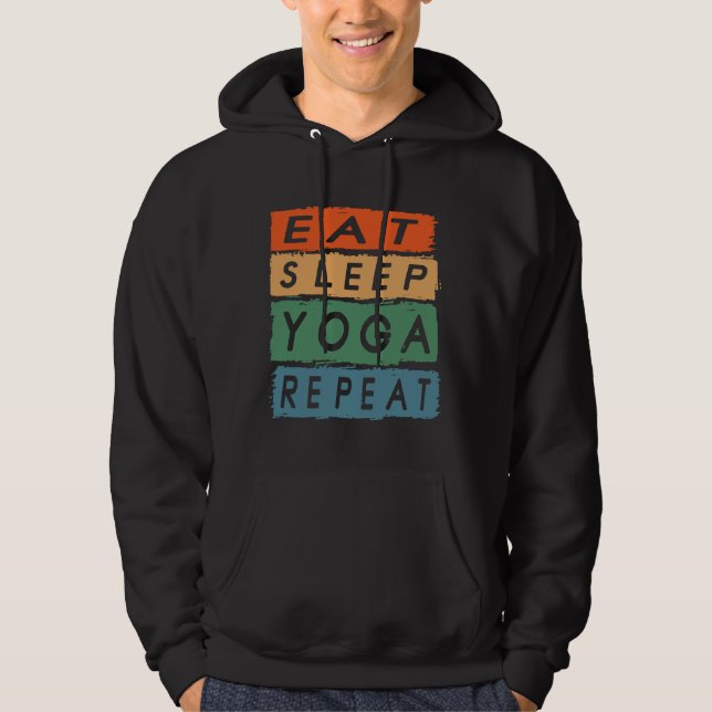 Sudadera Comer Sleep Yoga Repeat Vintage (Anverso)