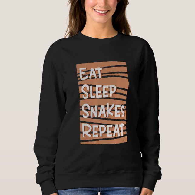 Sudadera Comer Snakes Sleep Repetir Serpientes Python Viper (Anverso)