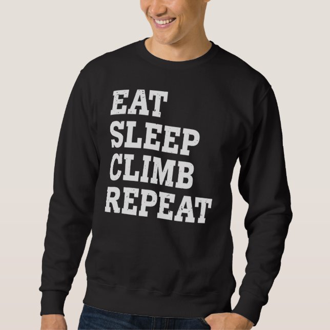 Sudadera Comer Sueño Escalar Repetir Sarcástico (Anverso)