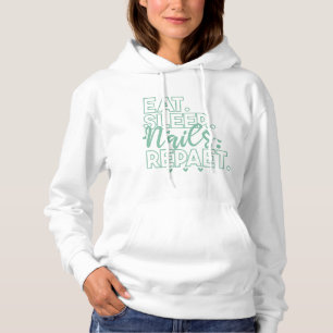 Sudadera Comer uñas para dormir Repetir, uñas perfectas, uñ