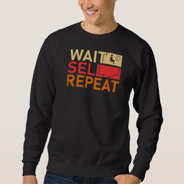 Sudadera Comercio de Día Comprar Esperar Vender Repetir Cri (Anverso)