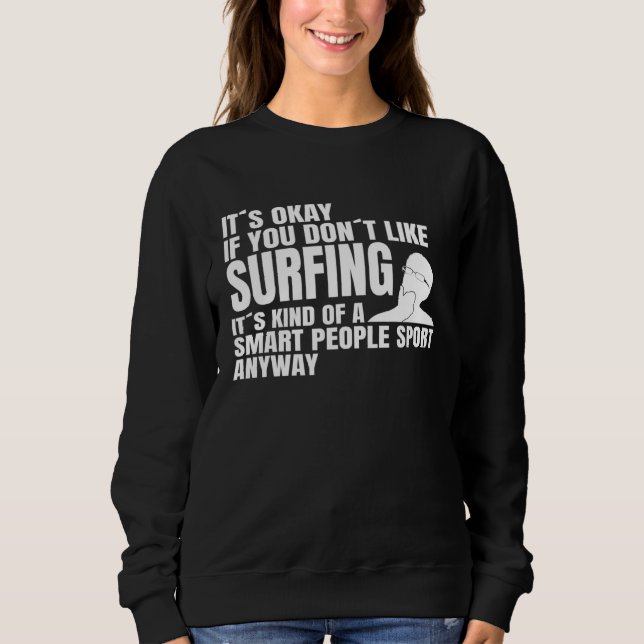 Sudadera Cometas de surf Kitesurfer Gente inteligente Dicho (Anverso)