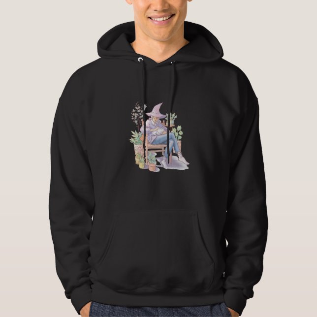 Sudadera Comfi Girl Plants Cat (Anverso)