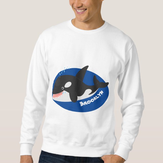 Sudadera Cómico asesino ballena orca personalizado lindo il (Anverso)