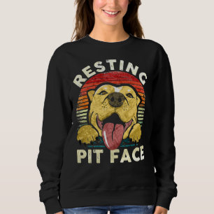 Sudadera Cómico perro que descansa Chiste cara a cara Cita 