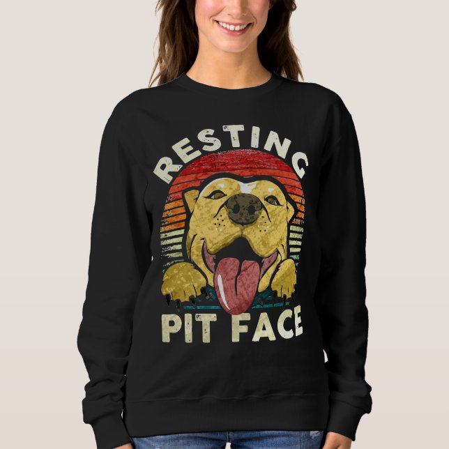 Sudadera Cómico perro que descansa Chiste cara a cara Cita  (Anverso)