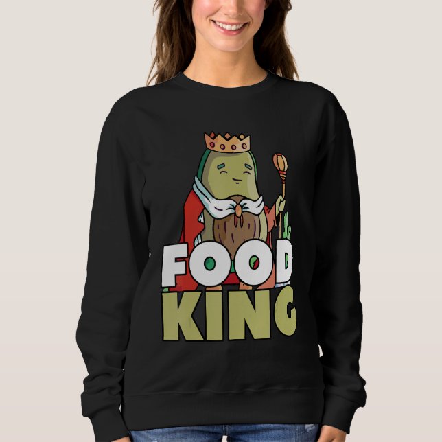 Sudadera Comida Aguacate King Healthy Eating Vegan (Anverso)