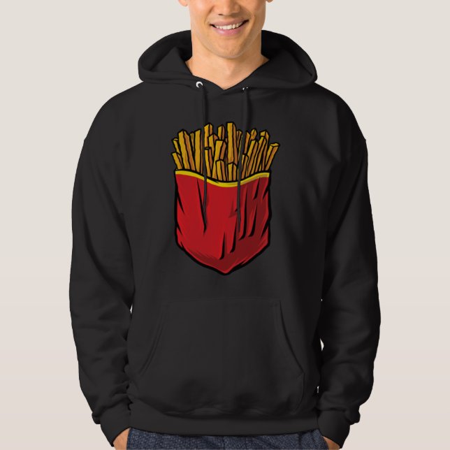 Sudadera Comida Chatarra Comida Rápida Patatas Fritas en un (Anverso)