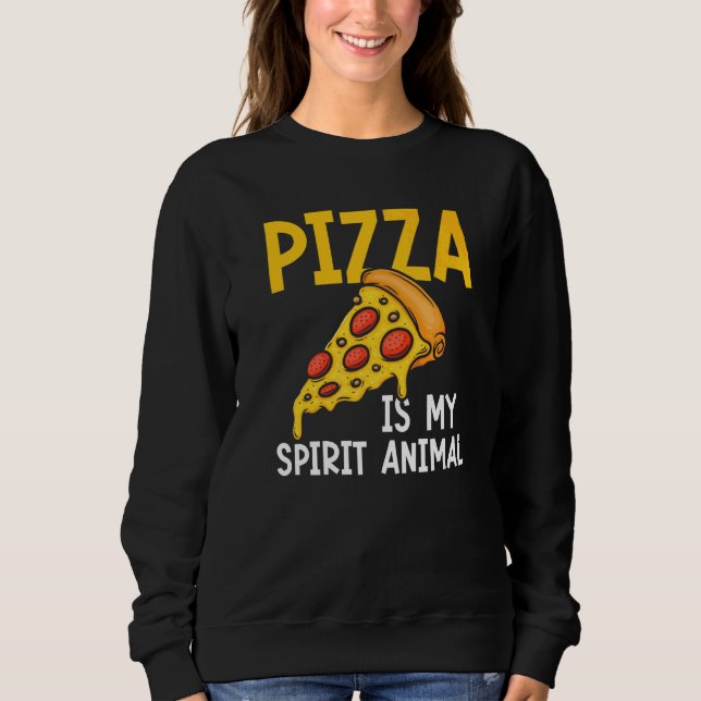 Sudadera Comida chatarra de pizza diciendo comida rápida (Anverso)