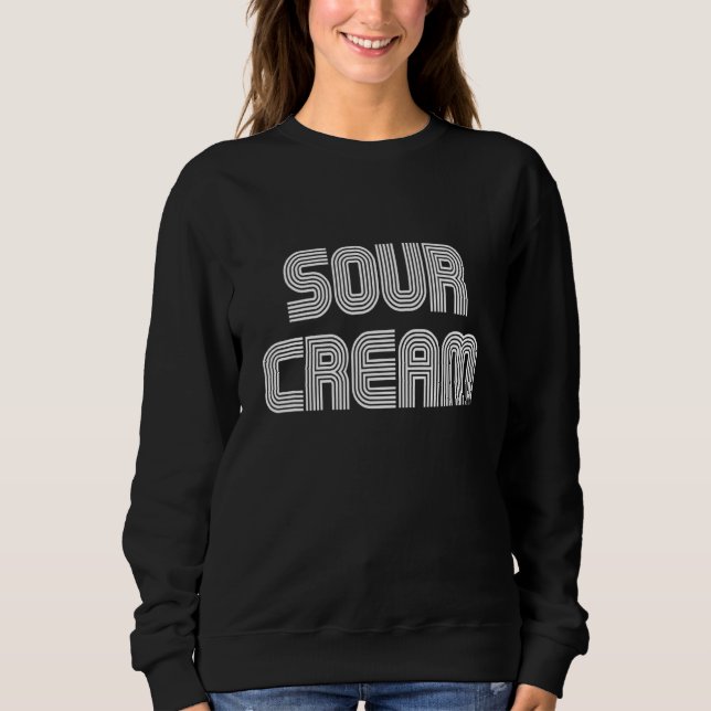 Sudadera Comida de crema agria retro los años 70 (Anverso)