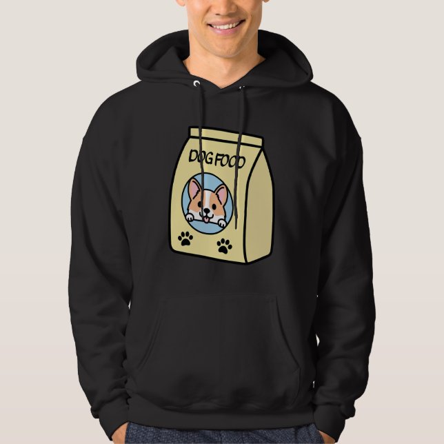 Sudadera Comida de perro de Corgi (Anverso)