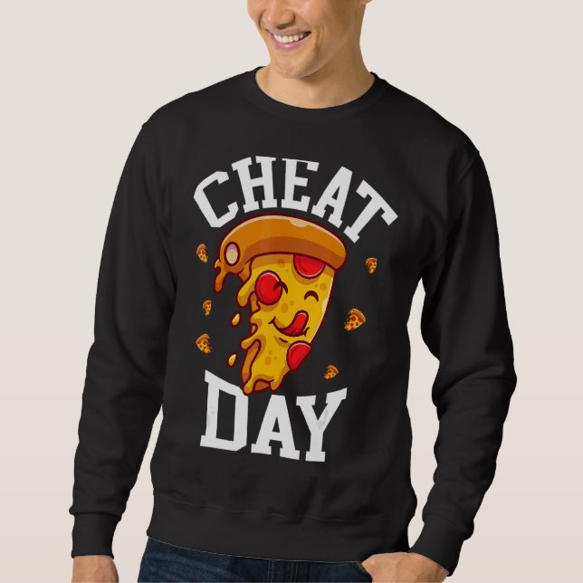 Sudadera Comida De Pizza Cheat Para El Día Del Cheat (Anverso)