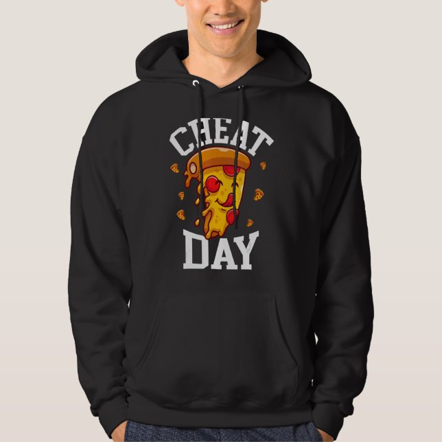 Sudadera Comida De Pizza Cheat Para El Día Del Cheat (Anverso)