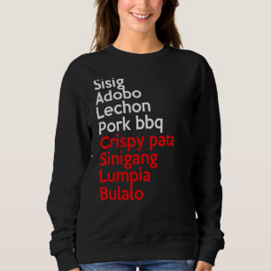 Sudadera Comida Famosa Filipina Pin de la Mejor Cocina de F