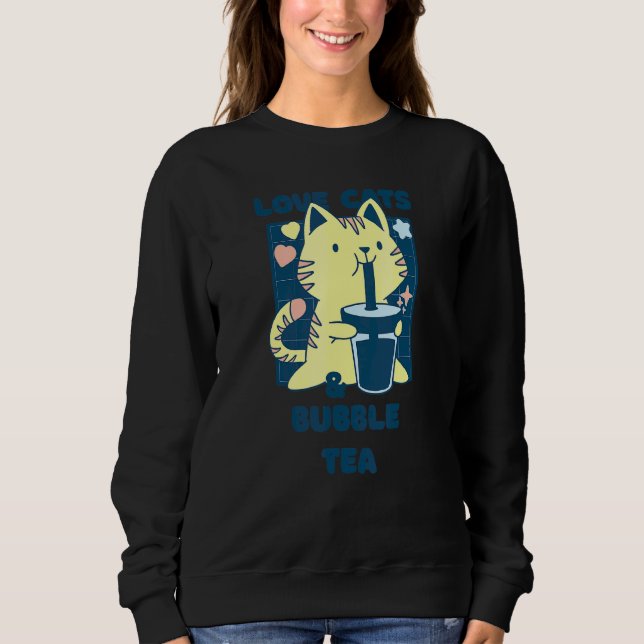 Sudadera Comida Japonesa Asiática Gato Mascota Corazón Amor (Anverso)