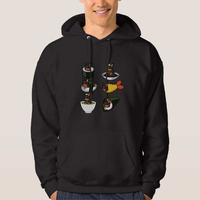 Sudadera Comida japonesa Doberman (Anverso)