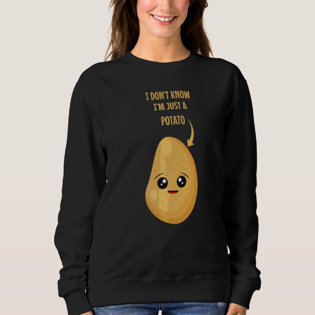 Sudadera Comida Pun Vegan Potato (Anverso)