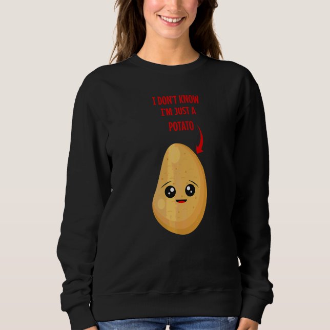 Sudadera Comida Pun Vegan Potato 1 (Anverso)