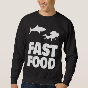 Sudadera Comida Rápida Buzo Tiburón Buceo Buzo Lindo