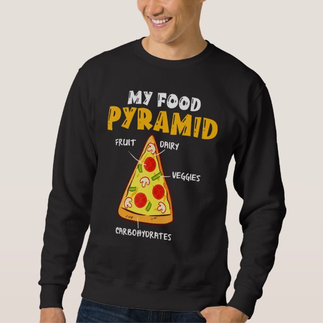 Sudadera Comida rápida divertida Pizza Comida Rápida Comida (Anverso)
