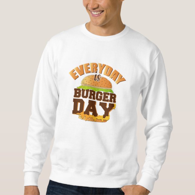 Sudadera Comida rápida hamburguesa queso divertida come reg (Anverso)