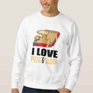 Sudadera Comida rápida hamburguesa Sloth Funny Pizza Comer