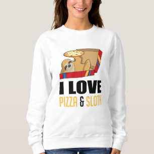 Sudadera Comida rápida hamburguesa Sloth Funny Pizza Comer 