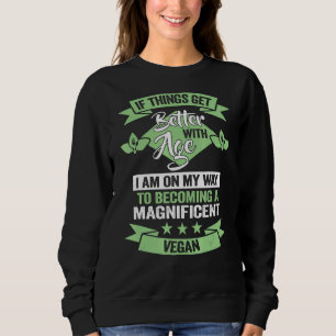Sudadera Comida Vegan Un Magnífico Vegan Nacimiento Vegan