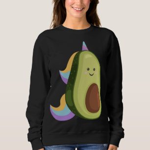 Sudadera Comida vegana divertida de aguacate unicornio