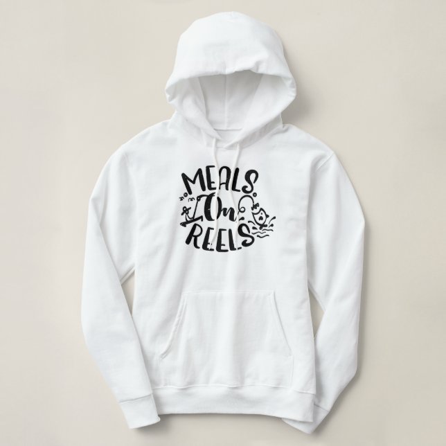 Sudadera Comidas De Pesca Graciosas En Reels Lover (Diseño del anverso)