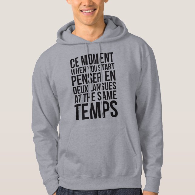 Sudadera Comience En Deux Langues de Penser en los mismos (Anverso)