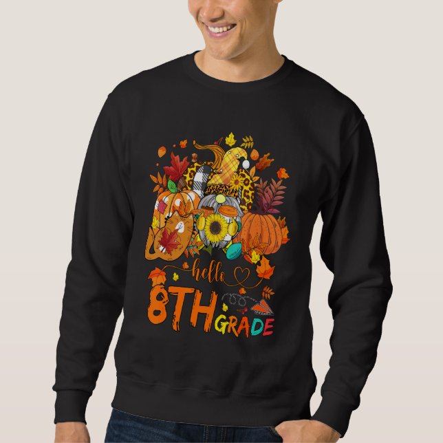 Sudadera Comienzo De Otoño Caída Maestro Girasol Hola 8 (Anverso)