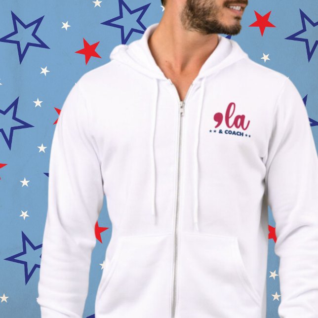 Sudadera Comma la & Coach-Kamala Harris Tim Walz Full Zip (Subido por el creador)