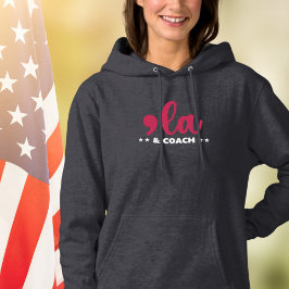 Sudadera Comma la & Coach-Kamala Harris Tim Walz LadiesDark