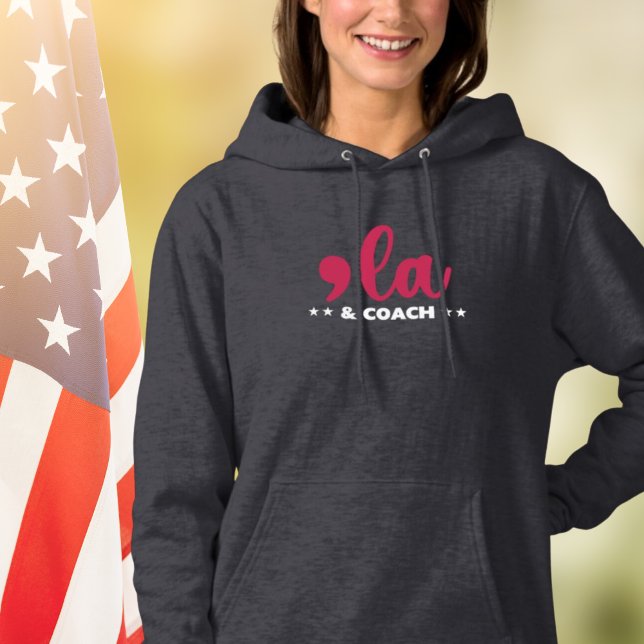 Sudadera Comma la & Coach-Kamala Harris Tim Walz LadiesDark (Subido por el creador)