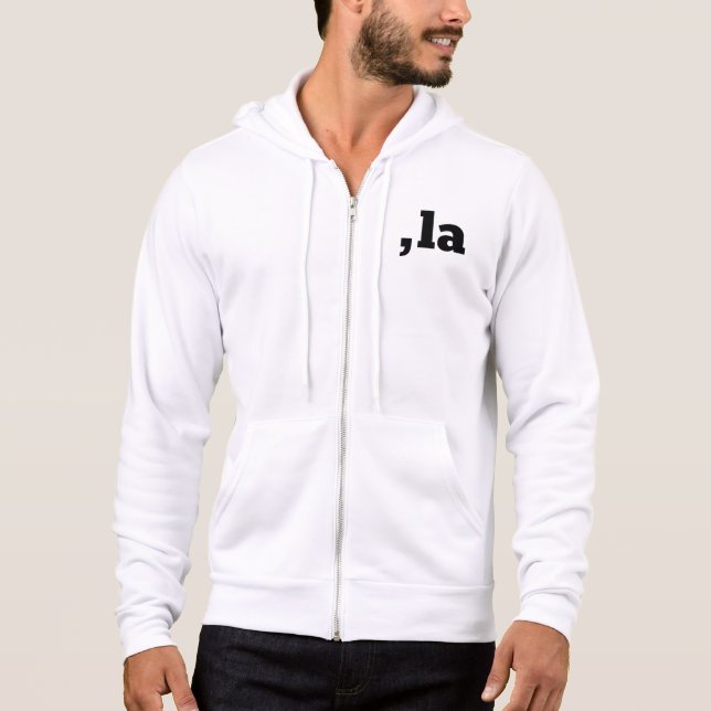 Sudadera Comma La Kamala Harris - diseño de texto personali (Anverso)