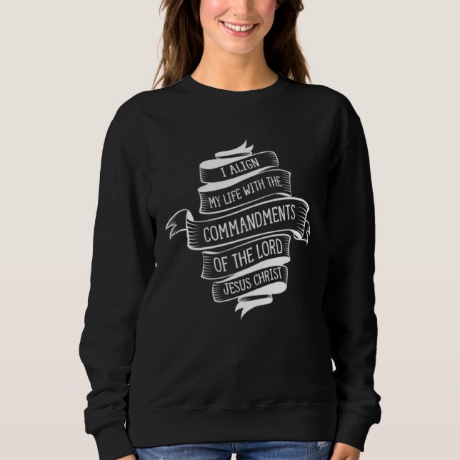 Sudadera Commandments of Jesus Christ Faith Christianity Bi (Anverso)