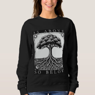 Sudadera Como arriba Por Debajo Del Árbol de la Vida Luna S