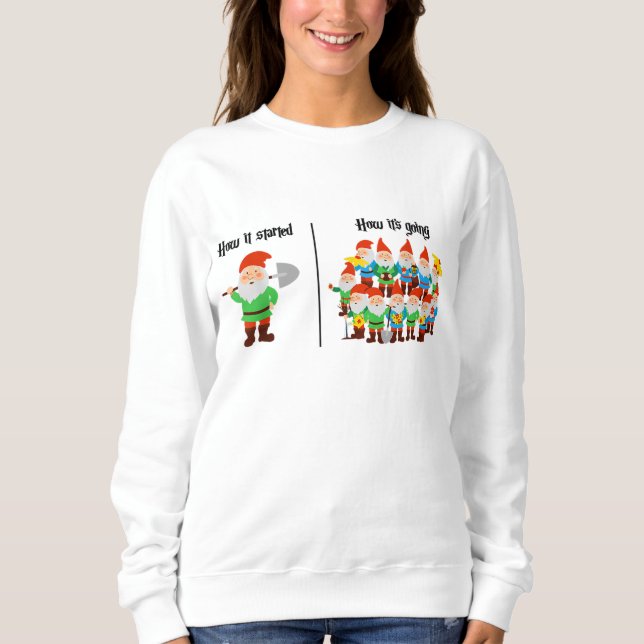 Sudadera Cómo comenzó el divertido jardín de jardineros (Anverso)