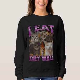 Sudadera Como Gráfico de Bootleg de Meme de Gato Divertido