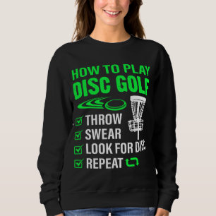 Sudadera Cómo Jugar Al Golf De Disco Funny Frisbee Golfing 