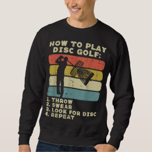 Sudadera Cómo Jugar Al Golf De Disco Sunset Retro Frisbee G