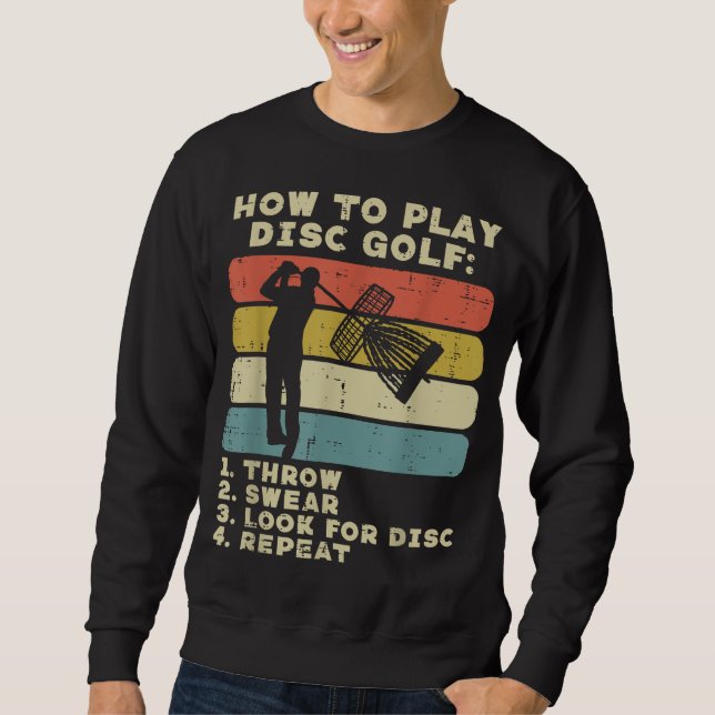 Sudadera Cómo Jugar Al Golf De Disco Sunset Retro Frisbee G (Anverso)