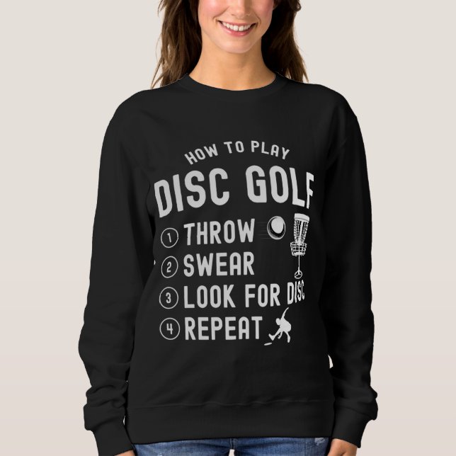 Sudadera Cómo jugar al golf en disco divertido (Anverso)