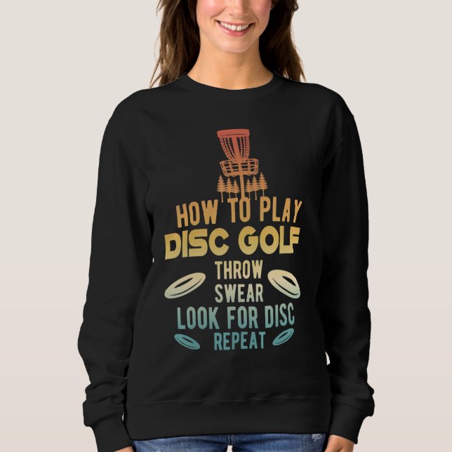 Sudadera Cómo Jugar Golf de Disco  Golf de Disco (Anverso)