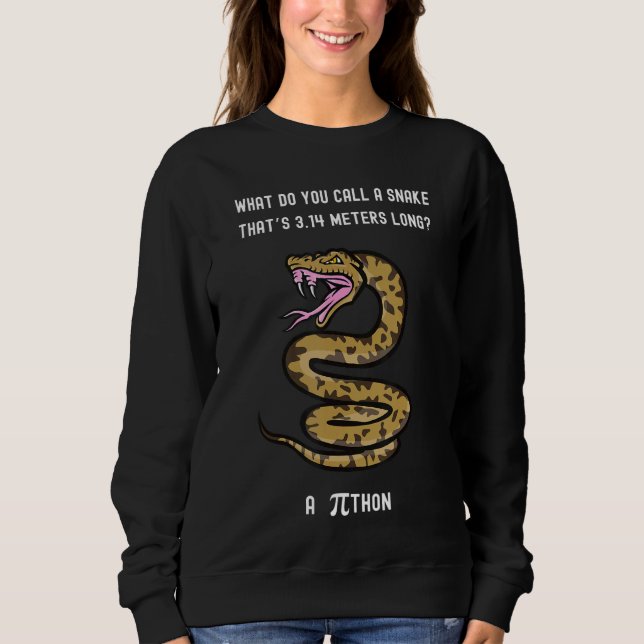 Sudadera ¿Cómo llamas a una serpiente Thatu2019s 3 14 metro (Anverso)